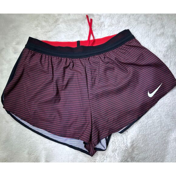 Nike Men Large Pro Elite 2" Racing Running Shorts Black Red DA2940 012 NEW - Picture 3 of 8